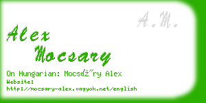 alex mocsary business card